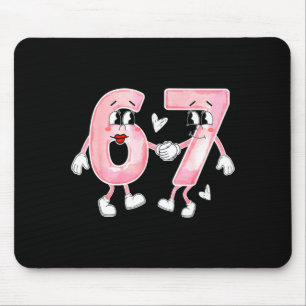 Funny Valentines Day 6 7 Six Seven Meme Valentine Mouse Pad