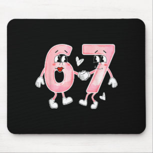 Funny Valentine's Day 6 7 Six Seven Meme Valentine Mouse Pad
