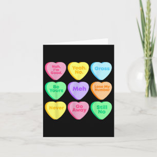 Funny Valentines Day Affirmations Candy Heart  Card