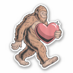 Funny Valentines Day Bigfoot Heart Sasquatch Lover