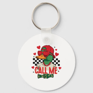 Funny Valentine's Day Boy Duck Hunting Call Me Tod Key Ring