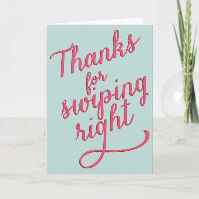 Funny Valentine's Day Card | Swipe Right (Front)
