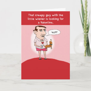 Funny Valentine's Day Card: Wiener Dog Guy Holiday Card