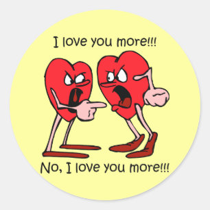 Funny Valentine's Day Classic Round Sticker