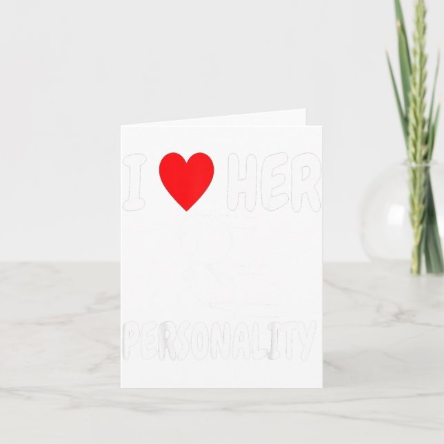 Funny Valentine's Day Couple Matching I Love Her I Card (Front)
