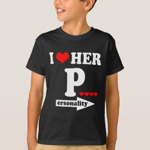 Funny Valentine's Day Couple Matching I Love Her I T-Shirt