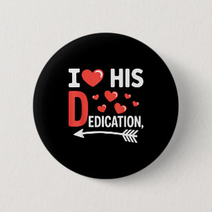 Funny Valentine's Day Couple Matching I Love His D 6 Cm Round Badge