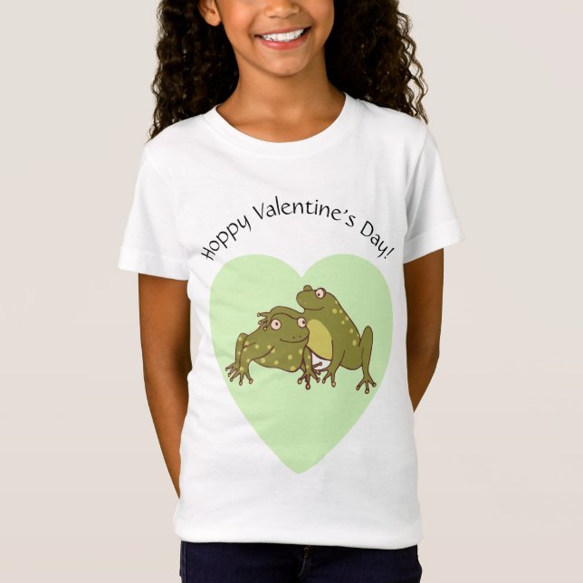  Funny Valentines Day Cute Frogs In Love T-Shirt (Front)
