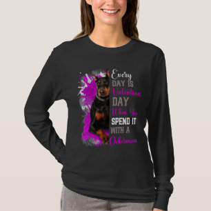 Funny Valentines Day Doberman Mum Mother Mummy Par T-Shirt