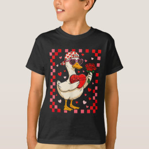 Funny Valentines Day Duck Heart Valentine Cupid Ki T-Shirt