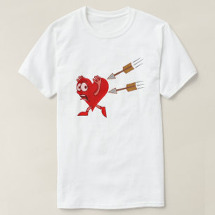 Funny Valentine's Day Heart Running from Arrows T-Shirt