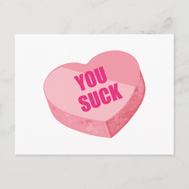 Funny Valentines Day Holiday Postcard (Front)