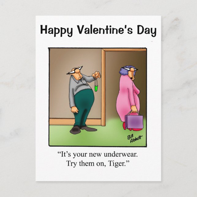 Funny Valentine's Day Humour Postcard (Front)