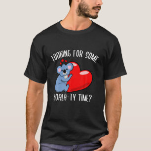 Funny Valentine's Day Koala Bear Koala-Ty Time Men T-Shirt