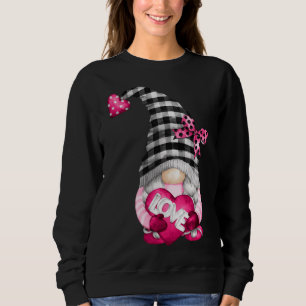 Funny Valentines Day Matching Gnome Girl And Pink  Sweatshirt