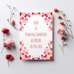 Funny Valentine's Day Personalised Hearts Card