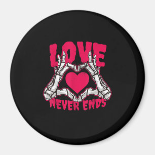 Funny Valentines Day Skeleton Heart Hands Magnet