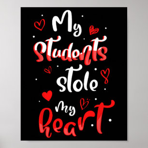 Funny Valentines Day Teacher Valentines Day Women  Poster