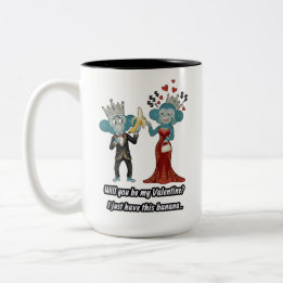Funny valentine's present Two-Tone coffee mug