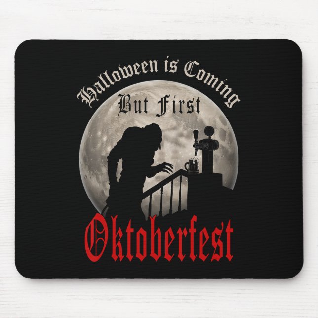 Funny Vampire Beer Lovers Count Dracula Men  Mouse Pad (Front)