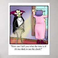 Funny Vampire Dracula Humour Poster