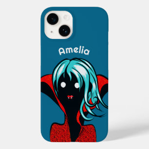 Funny Vampire Girl Cute Goth Character Art Name Case-Mate iPhone 14 Case