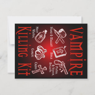 Funny Vampire Killing Kit Postcard