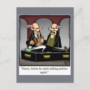 Funny Vampire Politics Humour Postcard Spectickles