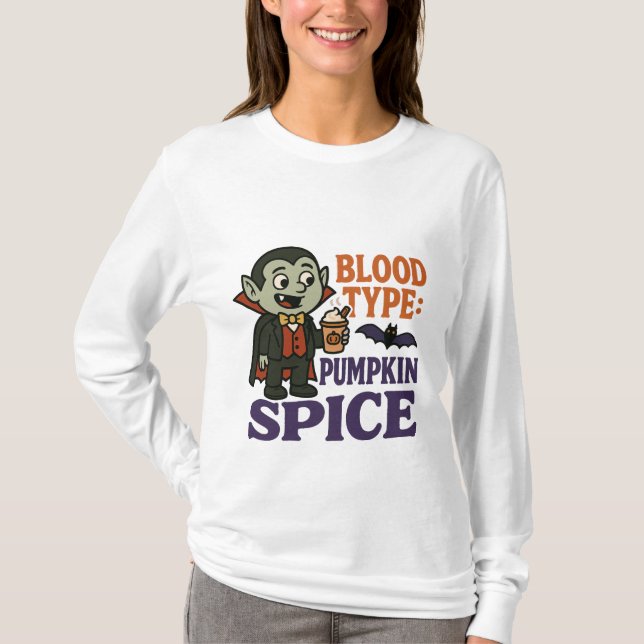 Funny Vampire Pumpkin Spice - Halloween T-Shirt (Front)