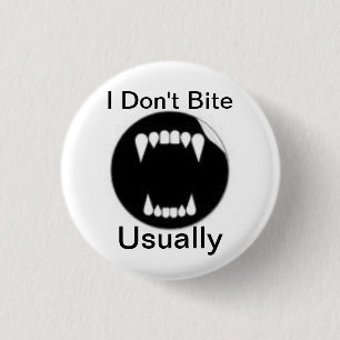 Funny vampire saying 3 cm round badge