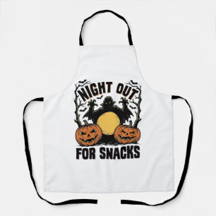 Funny Vampire Shirt with Spooky Pumpkin Night Art_ Apron
