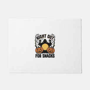 Funny Vampire Shirt with Spooky Pumpkin Night Art_ Doormat