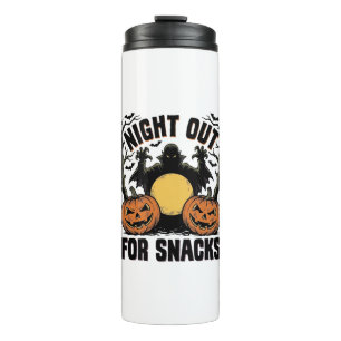 Funny Vampire Shirt with Spooky Pumpkin Night Art_ Thermal Tumbler