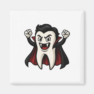 Funny Vampire Tooth Spooky Halloween Dental Dentis Magnet