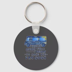 Funny Van Gogh Monet Degas Artist Pun Humorous  Key Ring