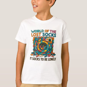 Funny Vanish Socks World Missing But Not Forgotten T-Shirt
