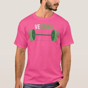 Funny Vegains Vegan Diet Weight Lifting Exercise S T-Shirt