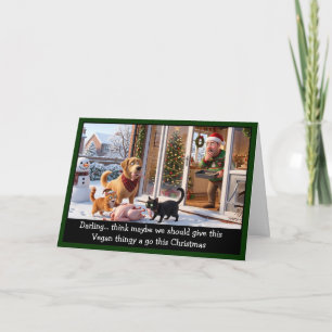 Funny Vegan Christmas Card