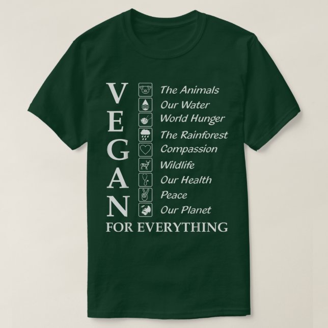 Funny Vegan Gift Shirt Vegan For Everything Vegeta (Design Front)