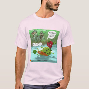 Funny Vegan Hunters by LTCartoons T-Shirt