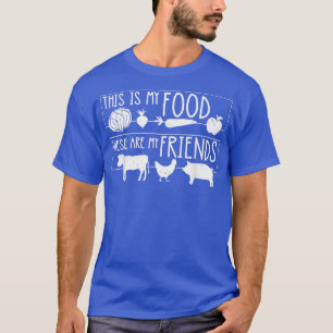Funny Vegan or Vegetarian Friends to Animals Desi T-Shirt