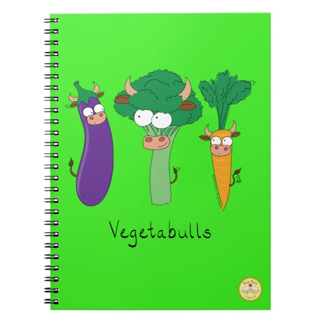 Funny Vegetable Cute Kids Notebook (Front)