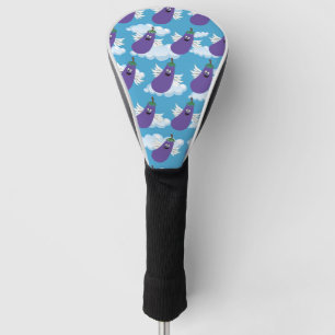 Funny Vegetable Eggplant Caricature Food Humour Golf Head Cover
