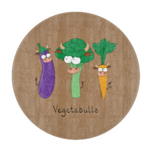 Funny Vegetables Cute Cartoon Kids Cutting Board