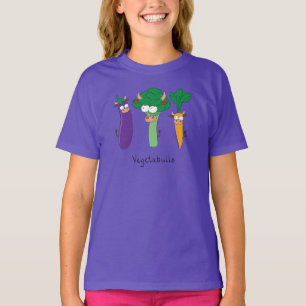 Funny Vegetables Cute Cartoon Kids T-Shirt