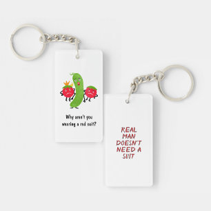 Funny vegetables key ring