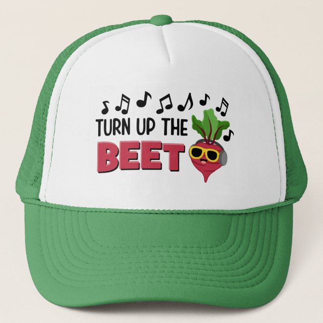Funny Vegetables Trucker Hat - Turn Up The Beet (Front)