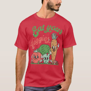 Funny Vegetarian Gift Men Women Cool Vegan Veggie T-Shirt