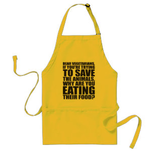 Funny Vegetarian Joke Standard Apron