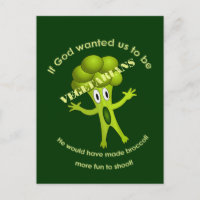 Funny Vegetarian Quote Postcard
